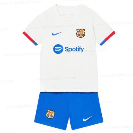 Barcelona Venkovní Dres 23/24 Dětský Fotbalový Set